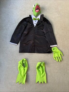 Rubie's | Kermit the Frog Tuxedo Costume with Black Jacket and Bow Tie One Size